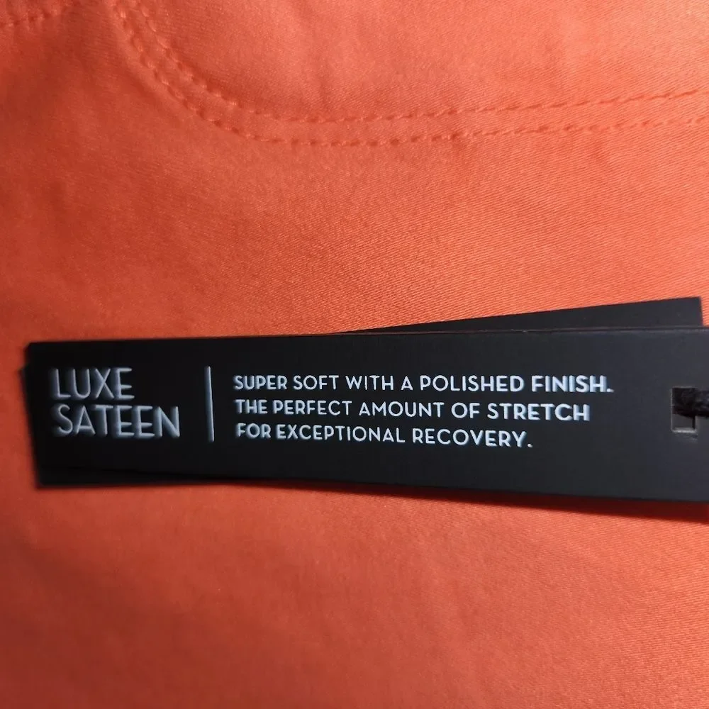 J Brand Luxe Sateen‎ Orange Mid-Rise Skinny Crop Pants NWT